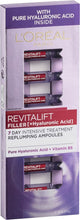 L'Oreal Paris Revitalift Filler Hyaluronic Acid Replumping Ampoules 7 Day Anti Ageing Skin Treatment 7 x 1.3 ml