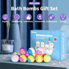 Maylawn Bath Bombs Gift Set, 12-Pieces Handmade Fizzy Bubble Bath Bombs, Lavender, Vegan & Cruelty Free, Perfect for Bubble and Spa Bath, Birthday Mothers Day Gifts Idea for Her/Him, Wife, Girlfriend