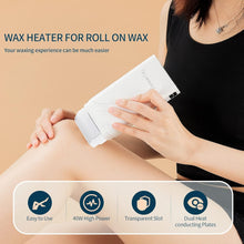 foreverLily Wax Heater for Hair Removal, Roll on Wax Warmer Depilatory Roll On Waxing Warmer Machine Hair Removal Wax Heater for Women Men New Upgrade Dual Heat-conducting Plates UK Plug(White)