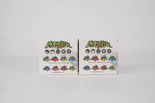 m zimoon Monster Trucks, Pull Back Car Toys 360 Rotation Off-road Friction Powered Vehicle Toy for 3-10 Year Old Boys Girls Kids Birthday Xmas Gift (2 Pack, Green Red)