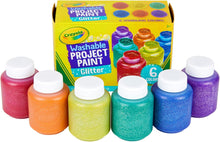 CRAYOLA Washable Glitter Paint - Assorted Colours (Pack of 6)  Add Some Extra Sparkle to Your Arts & Crafts!  Ideal for Kids Aged 3+