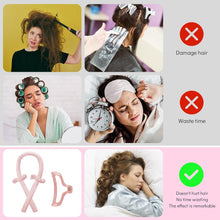 Jsdoin Heatless Curlers Headband -Heatless Curling Rod Headbands, Satin set overnight hair no heat curling, Wave Roller curler, Styling Tools for Long Medium Hair, Pink, Pack of 1