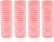 100 Pack Seamless Hair Ties for Women Girls Ponytail Holders for Thick Hair (Pink)