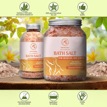 Joint & Muscle Bath Sea Salts 600g - w/Essential Oils Lavender & Sage & Rosemary - Natural Bath Sea Salts - Soothes Aching Tired Muscles - Detoxifies - Best for Bath - Relaxation - Body Care