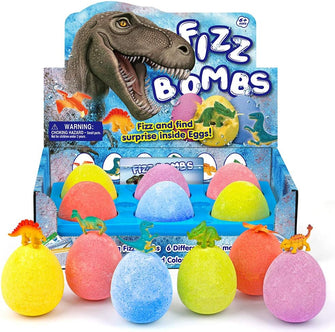 Bath Bombs Children 6 Dino Egg Bath Bombs Gift Set Bath Bomb Surprise Toys Bath Additive Bubble Bath Toy Bath Ball Gift from 7 8 9 10 Years