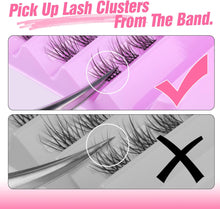 Lash Clusters Kit Mixed Lengths DIY Eyelash Extensions 108Pcs Wispy Natural Looking False Lashes with Lash Bond and Seal Glue Individual Cluster Lashes Pack