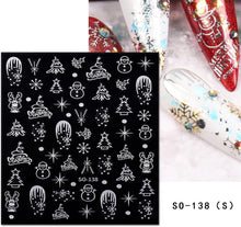 10 Sheets Christmas Nail Art Stickers Decals Self-Adhesive Gold Silver Snowflakes Winter Nail Supplies Nail Art Design Decoration Accessories