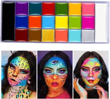 20 Colors Face Painting - Face Body Paint Palette Kit for Adult/Professional Tattoo Painting Art, Halloween Party Cosplay Makeup Fancy Dress Adult Painting