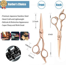 Hairdressing Scissors 6 Inch Hair Scissors Professional Salon Barber Scissors Trimming Haircut Scissors for Men Women, Japanese Stainless Steel Hair Shears with Bronze Wing-Shaped Engraving Handle