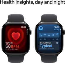 Apple Watch Series 10 GPS 46 mm Smartwatch with Jet Black Aluminium Case with Black Sport Band - M/L. Fitness Tracker, ECG App, Always-On Retina Display, Water Resistant