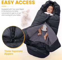 Orzbow Universal Footmuff for Pushchair,Winter Cosy Toes for Pram Liner,Waterproof Windproof Warm Polar Fleece Lined for Newborn Stroller (Black)