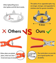 KAXIMON 200 Sets Poppers Fasteners Kit, 9.5mm Press Stud Kit with Fastener Pliers, Metal Snap Fasteners Press Studs No Sewing,Snap Button Fastener Kit Rust Proof for Fabric Clothing,Bags,DIY Crafts