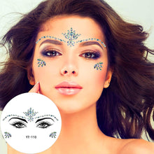 luoshaPUCY Face Gems Glitter, 3 Pcs Face Glitter Festival Face Stickers Set, Crystal Face Glitter Rhinestone Eyes Body Temporary Tattoo Face for Women Girls Festival Party