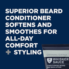 Grooming Lounge Whisker Sauce Beard Conditioner - Conditioning Beard and Skin Lotion - Eliminates Itching and Flaking - Enables Easy Combing and Styling - No Parabens - Cruelty Free - 4 oz