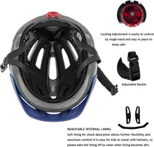 Kids Bike Helmet, Bike Helmets for Kids with Light and Visor for Boys Girls Bike Helmet Kids Cycle Helmet Kids Childrens Bike Helmet Bicycle Cycling Helmet Kids (50-57CM)