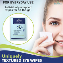 Daily Hygienic Eyelid & Lash Wipes  For Blepharitis & Itchy Eyes, Box Of 60 Individually Wrapped Eyelash Wipes, Natural Makeup Remover & Daily Cleanser