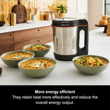 Morphy Richards Compact Soup Maker, Blend & Cook Smooth & Chunky Soup, Smoothies, Black & Stainless Steel, 1 Litre, 900 W, 501021