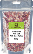 Himalayan Bath Salt with Rose Petals 500g by Manor Springs