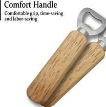 Bottle Opener, Wooden Handle Bottle Opener, Wine Beer Soda Glass Cap Opener