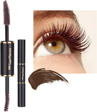 HERBENJOY Brown Mascara Waterproof Mascara Curling Lash Mascara Flake Free Colorful Long-Lasting Mascara For Sensitive Eyes, Double-Ended Mascara With Small And Large Brush (Brown)