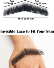 Fake Mustache Realistic for Men, Fake Beard Facial Hair, Adults Lace Fake Beard Makeup, Fake Beard for Men, Fake Beard Handtied, Facial Beard, Sticker Attached Easy Application B01