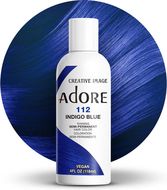 Adore Shining Semi Permanent Hair Colour, 112 Indigo Blue