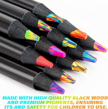 Maqhpu 12 Pieces Rainbow Pencils, Gifts for Teenage Girls, Arts and Crafts for Kids, Colouring Pencils for Adults Kids, Drawing Pencils for Party Bags, Art Supplies, Gifts for 4-12 Year Old Girls