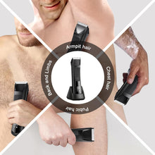 Ball Trimmer Men, Body Hair Trimmer Men Electric Body Groomer IPX7 Waterproof w/Light & Ceramic Blade, for Private Parts & Groin Hair, with USB Recharge Dock