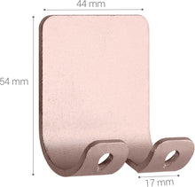 kwmobile 2X Razor Holder- Self-Adhesive Aluminum Alloy Shaver Wall Mount - Bathroom Organizer for Showers - Rose Gold