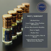 Luxury Premium Quality Long Lasting Oud Fragrance Oil  6ml Alcohol- Free Musk Attar Perfume by J'amoud Fragrances Includes Velvet Pouch and Keyring (Black Queen, 6)