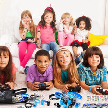 Gaming Party Bag Fillers Video Game Party Favours Black Party Bags Keychain Luminous Tattoo Sticker Silicone Bracelet Stamps Gamer Birthday Party Supplies Pinata Goodie Bag Fillers for Kids Boys