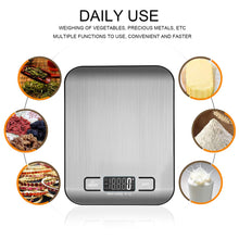 Digital Kitchen Scales, 5 kg Electronic Cooking Scales, Stylish Ultra-Thin Food Scales, Electronic Cooking Scales For Home And Kitchen With Lcd Display and Tare Function. (Silver-5kg)