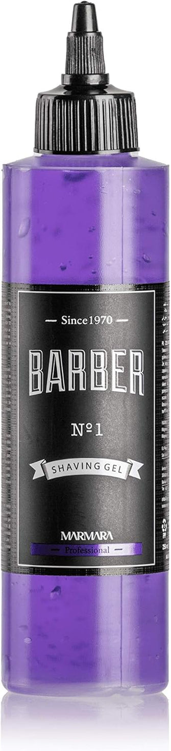 Marmara Barber Shaving Gel Men 250ml Shaving Gel Transparent Men Shaving Men's Non-Foaming Precise Shaving of Beard Contours with Any Razor Razor Men's Usable (Shaving Gel No.1)