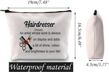 Hairdresser Cosmetic Bag Cosmetology Hairstylist Gift Cosmetology Graduation Gift Hairstylist Makeup Toiletry Bag(Hairdresser (Noun) Bag)