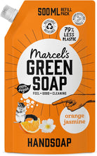 Marcel's Green Soap - Hand Soap Refill Orange & Jasmine - Handwash Dispenser Refill - 100% Eco friendly - 100% Vegan - 97% Biodegradable - 500 ML