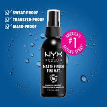 NYX Professional Makeup Setting Spray, Long Lasting Formula, Vegan, Matte Finish, 60 ml