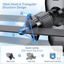 Blukar Car Phone Holder, Air Vent Car Phone Mount Cradle 360 Rotation - Upgraded Super Stable Hook Clip - One Button Release Holder for iPhone, Galaxy, All 4.0''-6.7'' Smartphones