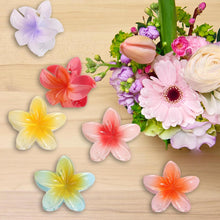 ATUGIPEL 6 Pcs Flower Hair Clip, Nonslip Flower Claw Clips Strong Hold Hawaiian Claw Clip Gradient Flower Acrylic Hair Jaw Clips for Medium Thick Hair Hair Claw Clips for Women and Girls