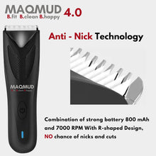 MAQMUD Manscaping Balls Trimmer Mens 4.0 with Anti Nick Technology Body Hair Trimmer, Professional Electric Groin & Pubic Hair Trimmer with LED Light Waterproof Wet / Dry Male Below The Belt Clipper