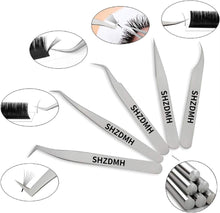 Lash Eyelash Extension Tweezers Set Eyelash Applicator Tool Curved and Straight Pointed Tweezers for Eyelash Extensions