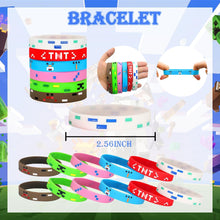 98 PCS Gaming Party Bag Fillers Gamer Party Favours with Gaming Keychain Party Bags Button Stickers Miner Party Supplies Goodie Bag Fillers for Kids Boys (Green)