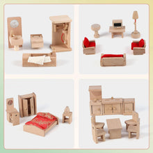 KABENFIS 5 Set Dollhouse Furniture Accessories with a family of 6 dolls Decoration Pretend Play Toys for girls boys