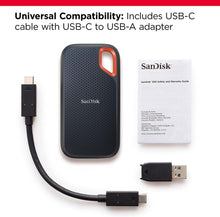 SanDisk 1TB Extreme Portable SSD external drive, up to 1050 MB/s, read, 1,000MB/s write, external SSD, USB-C, solid state drive, IP65 rated for dust and water resistance, Black