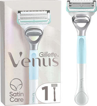 Gillette Venus Satin Care women's intimate razor, women 1 razor handle +1 razor blade, women's intimate razor helps protect the skin from irritation