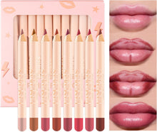 12 Colors Matte Lip Liner Pens Set Long-Lasting Creamy Lip Liner Natural Lip Makeup Soft Pencils Lipstick Set