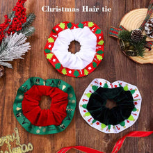 Generse Christmas Hair Scrunchies Elastic Hair Bands Cute Hair Ties Party Birthday Hair Accessories for Women and Girls 3Pcs (C)