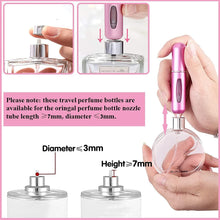 FurStorm Perfume Atomiser Refillable 5 Pcs Travel Perfume Bottle Mini 5 ML Atomizer Spray Bottle Portable Empty Fragrance Bottle Container for Perfume Aftershave Travel Holiday and Night Out