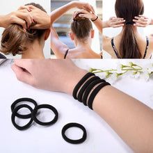 ILamourCar Hair Bobbles for Women, 50 Pack Soft Hair Ties No Damage, Seamless Hair Bands for Thick Curly Hair, Strong Elastic Ponytail Holders Hair Accessories (Black