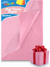 SOL 20pk Pink Tissue Paper Sheets for Wrapping Gifts 66x50cm  Valentine Gift Wrap for Birthdays & Weddings  Soft Craft Paper for Packaging, Hampers & Arts  Lightweight & Easy to Fold