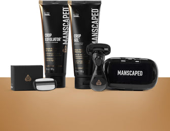 MANSCAPED The Ultra Smooth Package, Male Hygiene Shaving Bundle, Includes The Crop Shaver Groin Razor with Replacement Blades, Crop Gel Ball Shaving Gel, and Crop Exfoliator Ball Exfoliator